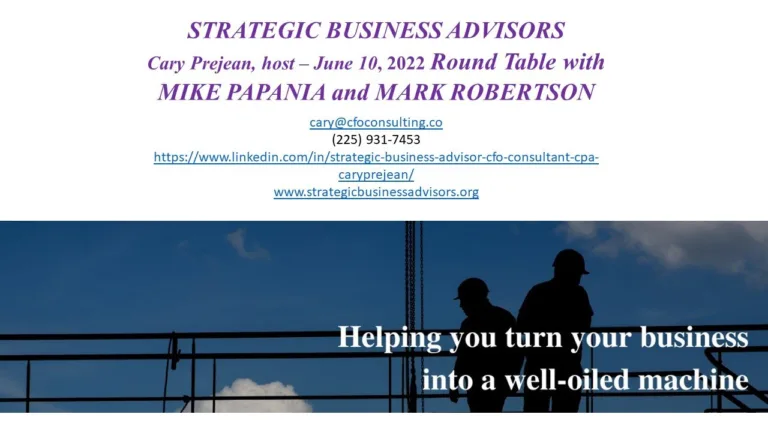 Ep. 10: STRATEGIC BUSINESS ADVISORS – ONTOLOGICAL ROUNDTABLE