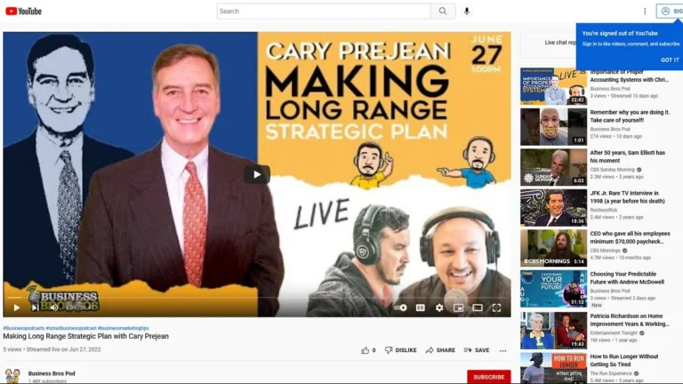Ep. 18: Making Long Range Strategic Plans – Cary Prejean on the Business Bros
