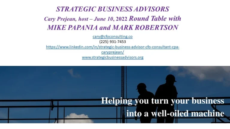 Ep. 10: STRATEGIC BUSINESS ADVISORS – ONTOLOGICAL ROUNDTABLE